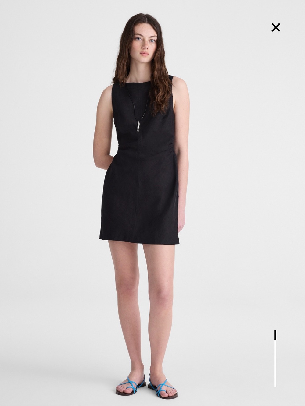 MADEWELL Boatneck Shirred Minidress NWT